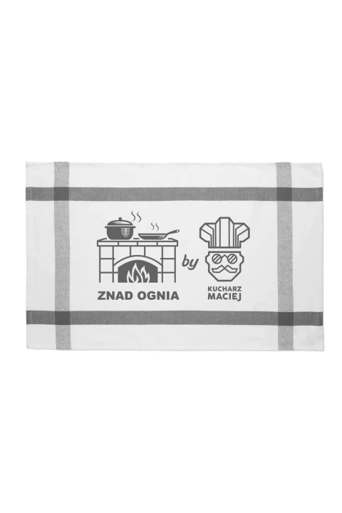 Ściereczka kuchenna "Znad Ognia by Kucharz Maciej", kolor szary