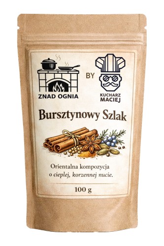 Przyprawa Bursztynowy Szlak marki Znad Ognia by Kucharz Maciej, opakowanie 100 gram