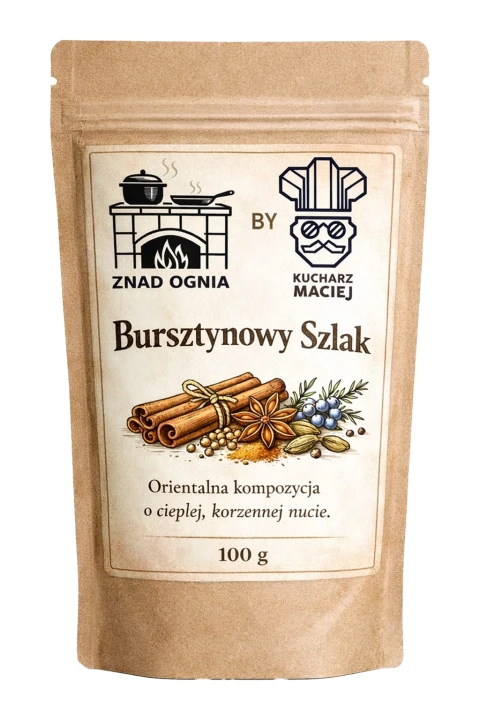 Przyprawa Bursztynowy Szlak marki Znad Ognia by Kucharz Maciej, opakowanie 100 gram